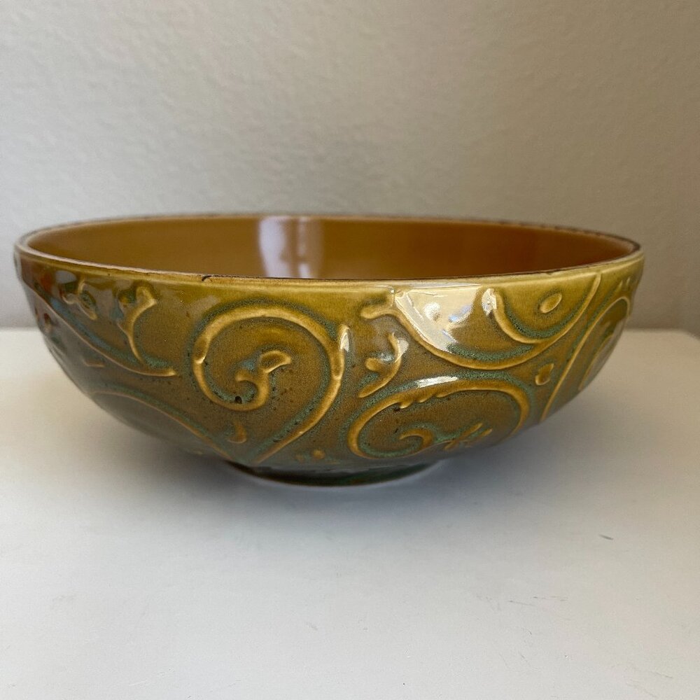 9ʺW  Beige Handmade Bowl